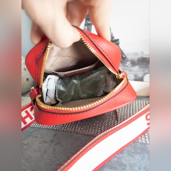 ❗️LOW START ❗️Michael Kors- NWT- Jet Set Medium Leather Crossbody Bag- Red - Picture 14 of 16